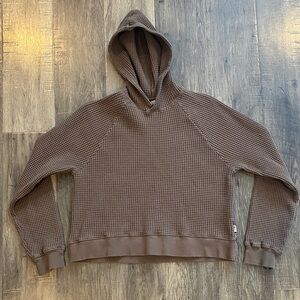 The North Face Brown Waffle Knit Chabot Hoodie
